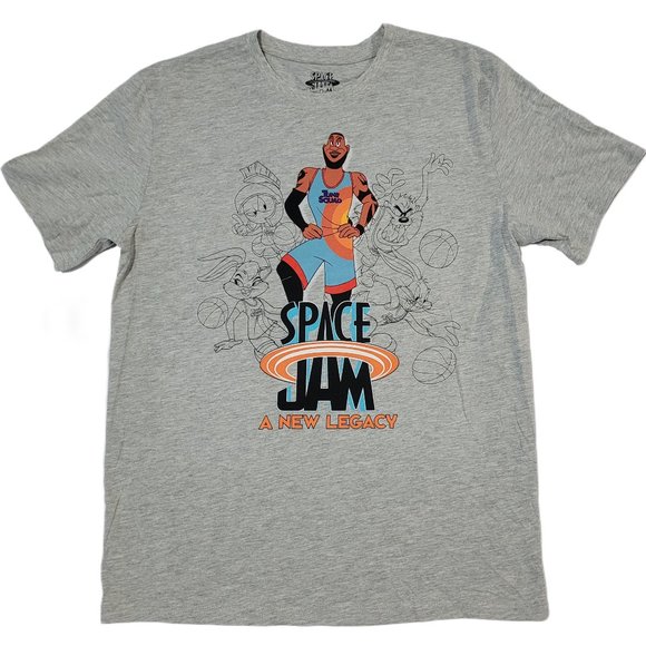 Space Jam A New Legacy Lebron James Light Grey Graphic T-Shirt - Picture 1 of 5
